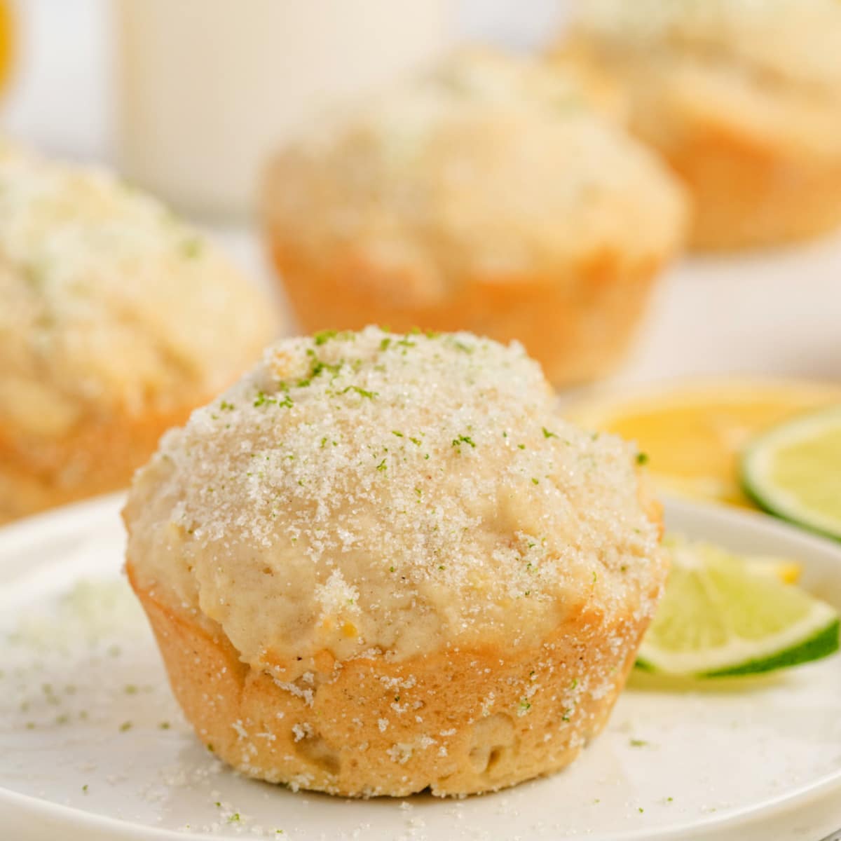 Lemon Muffins with Lime-Scented Sugar