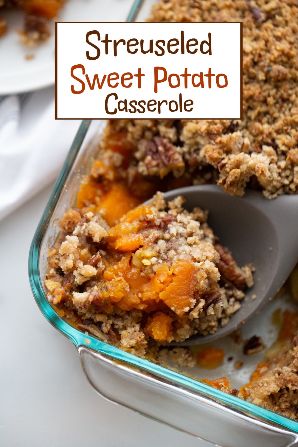 This streuseled sweet potato casserole is the ultimate holiday side, with a rich, creamy base and a crunchy streusel topping. Packed with add-ins, it’s perfect for every Thanksgiving table. via @cmpollak1