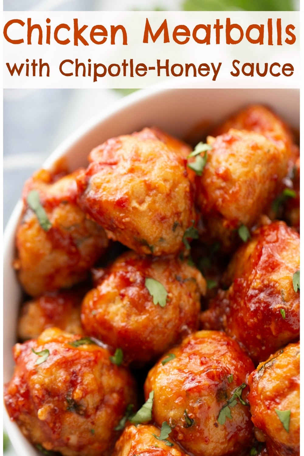 These Chicken Meatballs with Chipotle-Honey Sauce are saucy, a little sassy, and packed with flavor. They're perfect for game day, holidays, or even just a Friday night. via @cmpollak1