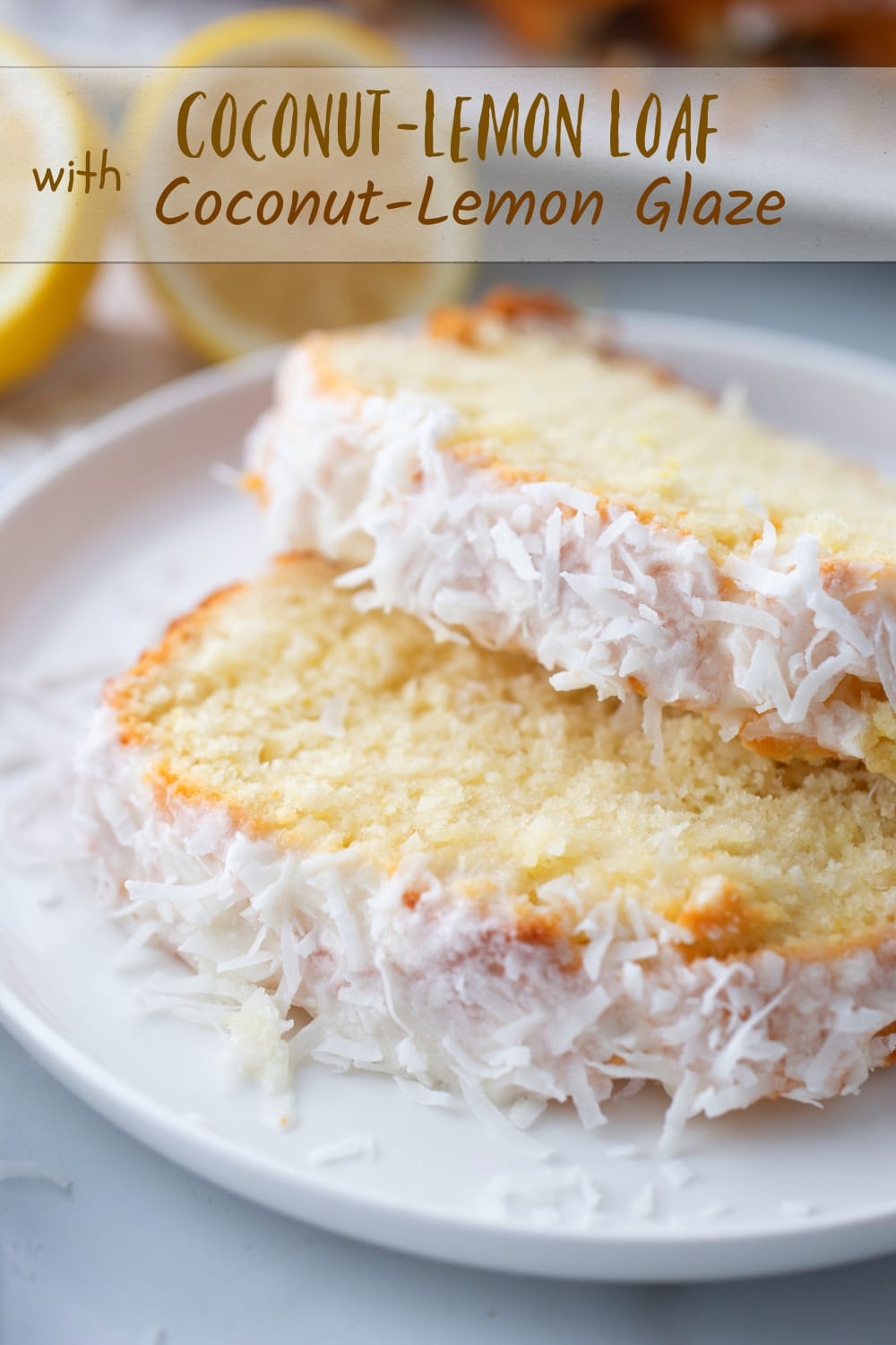 Coconut-lemon loaf with coconut lemon glaze is a super moist and tender cake with a perfect zing of lemon and coconut. The combo of coconut and lemon is just right, making it a treat you'll want to slice up all week long. It's also great for wrapping up and sharing with friends, family, or neighbors—works for any occasion or holiday. via @cmpollak1