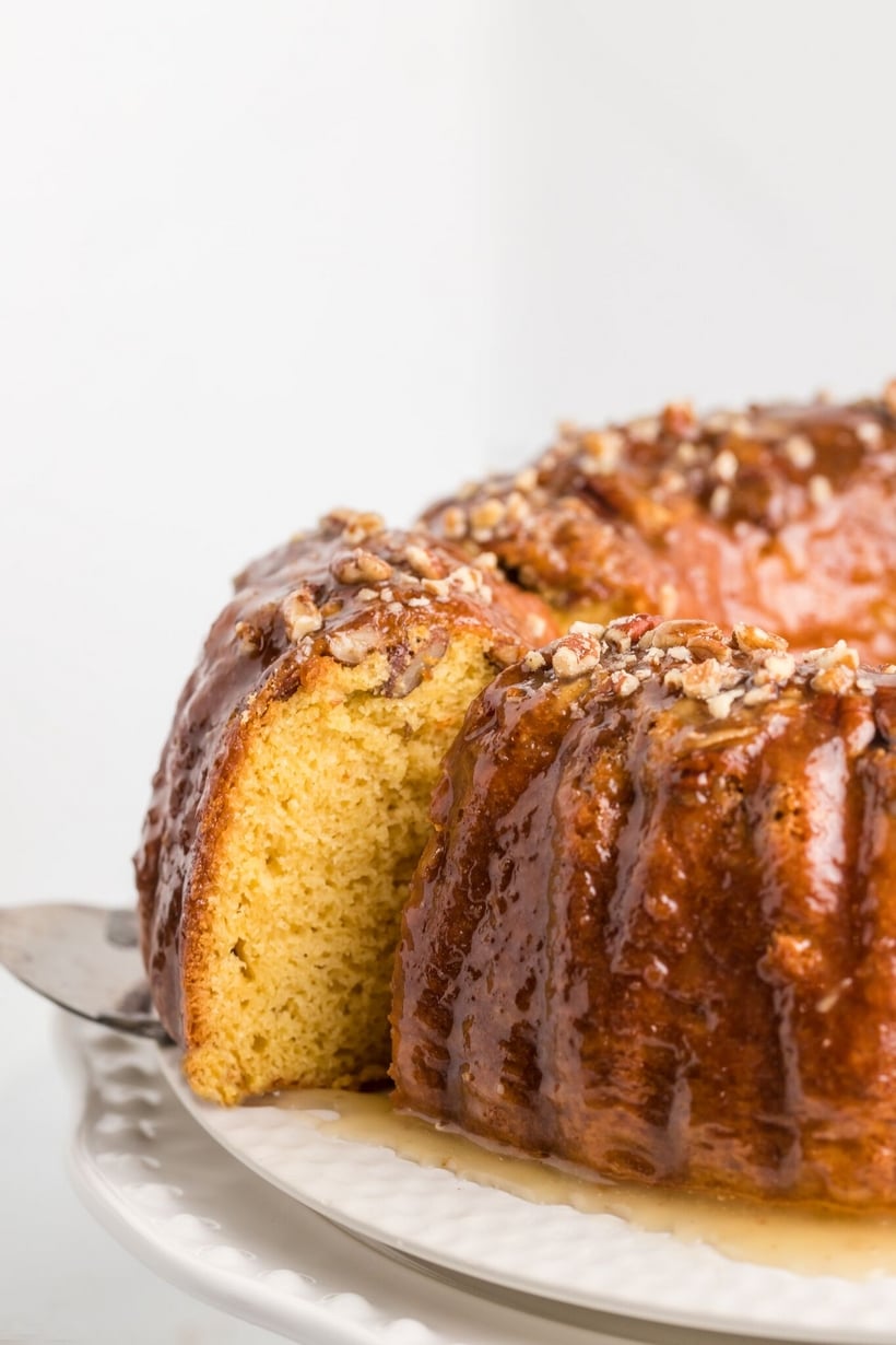 a slice of Irish cream cake
