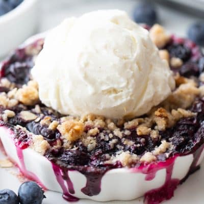 Old-Fashioned Blueberry Crisp with Oat Topping