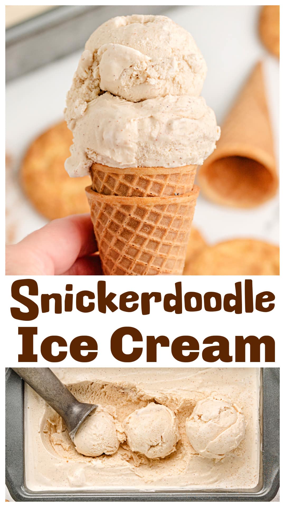 Snickerdoodle Ice Cream is cold, creamy, and packed with cinnamon-sugar flavor. Brown sugar, cinnamon, and nutmeg make it taste just like the cookie, but in scoopable form. This easy, no-cook recipe is ready to churn and freeze in minutes, making it perfect for summer desserts or holiday treats. Keep it in the freezer for cones, pie a la mode, or an indulgent midnight scoop. via @cmpollak1