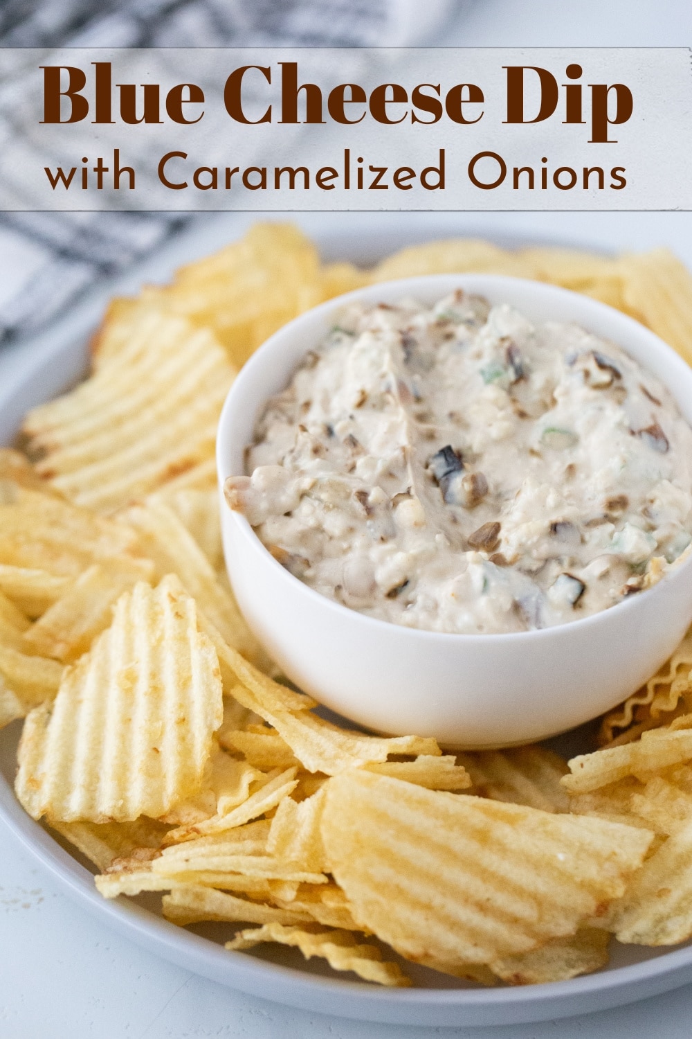 This mouthwatering blue cheese dip with caramelized onions, tastes like a delicious blend of French onion soup and blue cheese goodness. It's so addictive, you just might eat it with a spoon. It's one of the best! via @cmpollak1