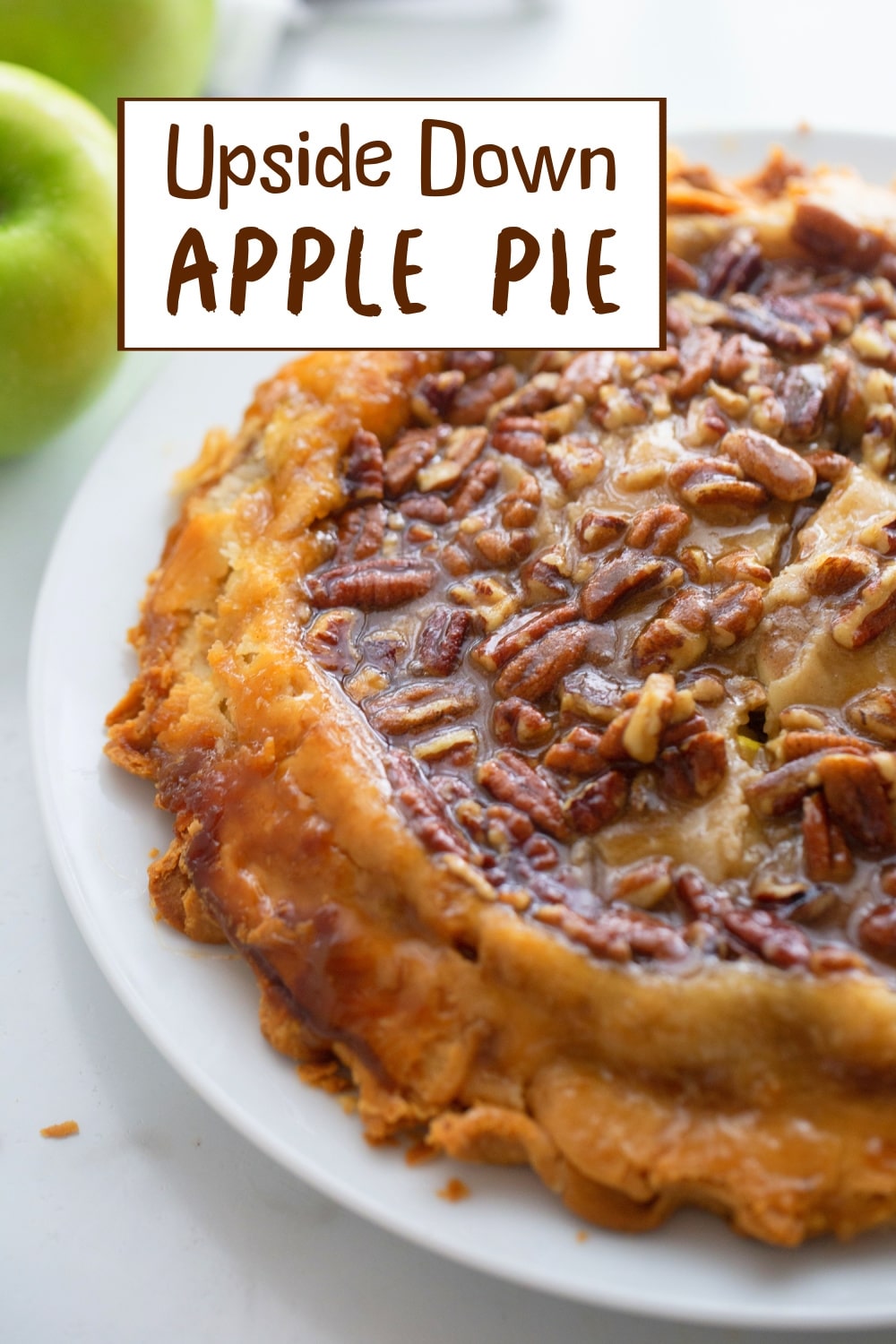 This upside down apple pie is easy to make and turns out beautifully every time—no crust-making skills needed. It has rave reviews and is a favorite for Thanksgiving or any holiday table. via @cmpollak1