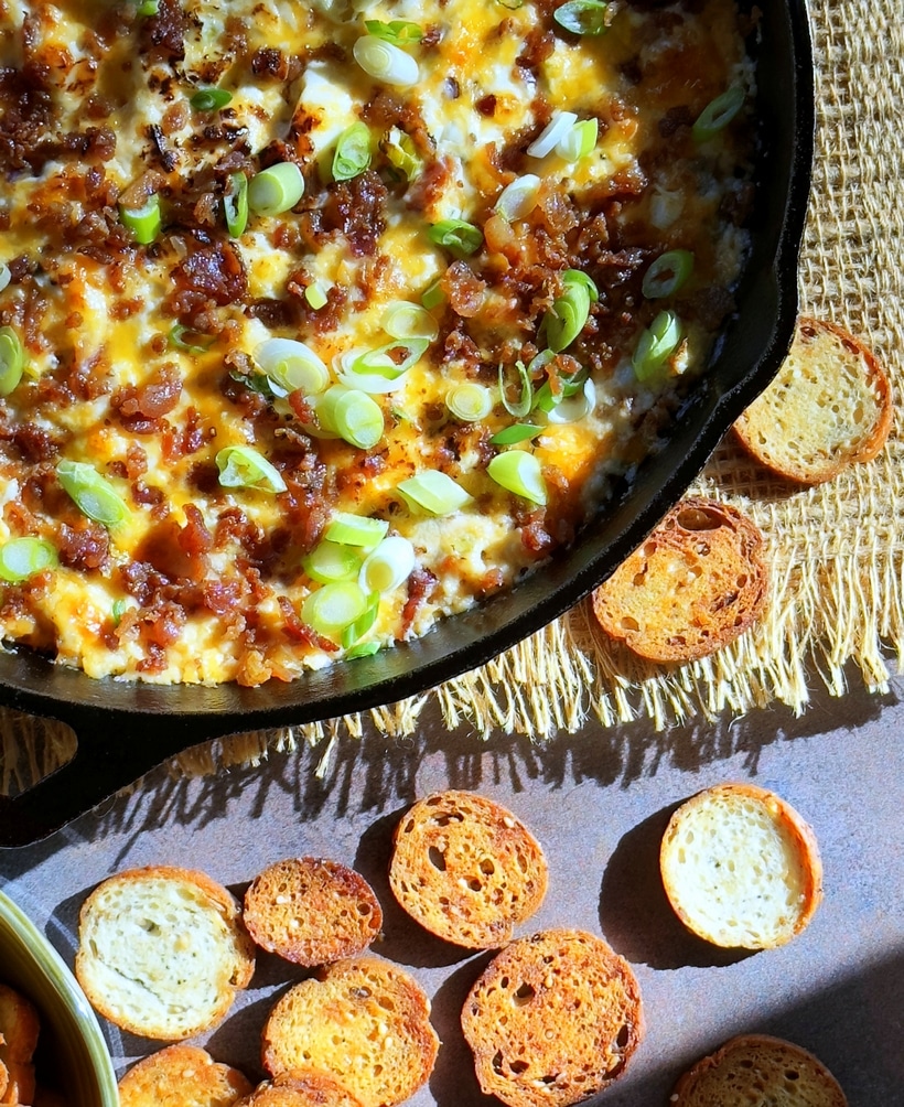 This hearty dip checks all the boxes that make a warm and creamy dip a classic - big flavor, gooey cheese and in this case, smoky bacon. cream cheese bacon dip
