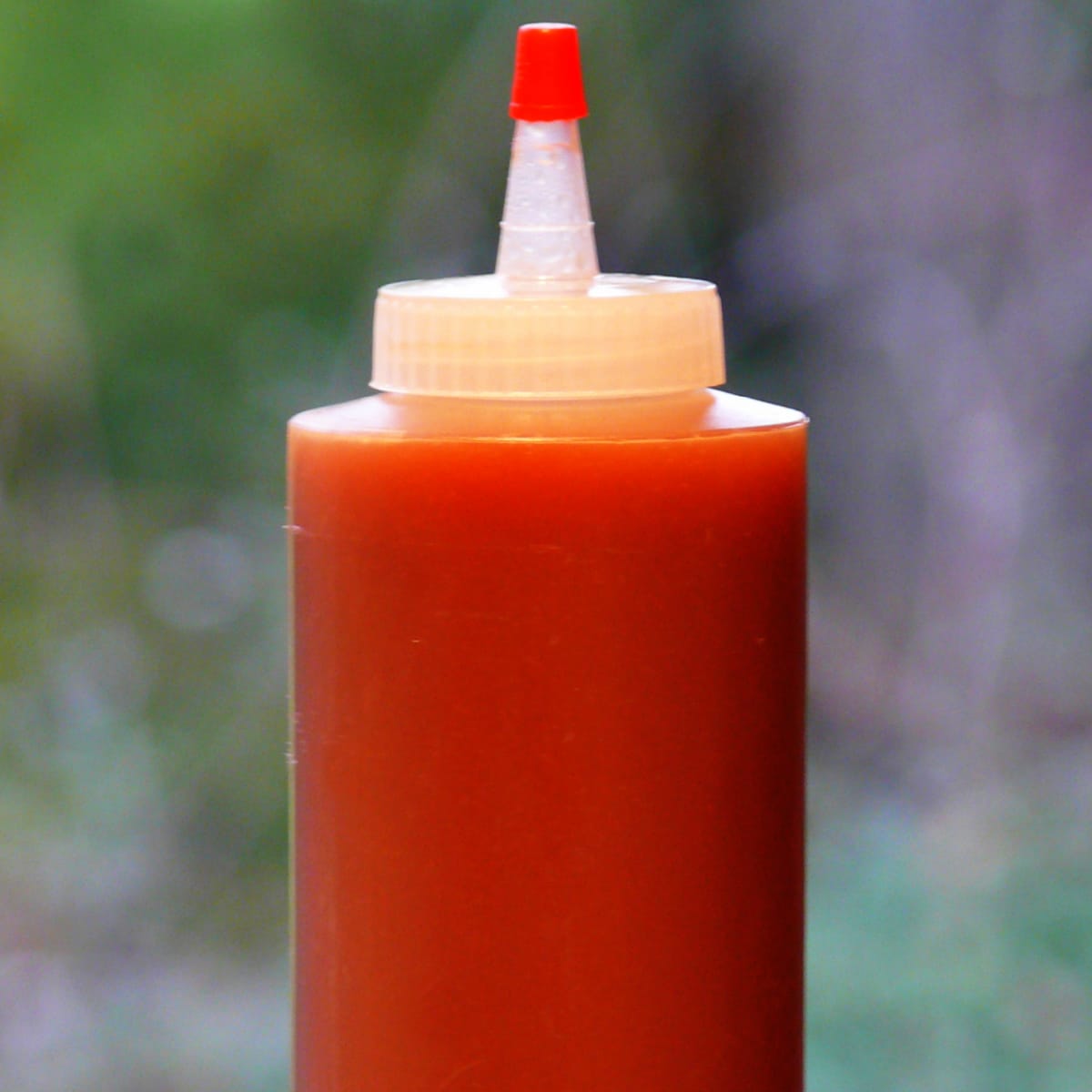 Carolina-style brown sugar vinegar BBQ sauce in a squeeze bottle, tangy vinegar-based BBQ sauce with butter, molasses, and brown sugar.