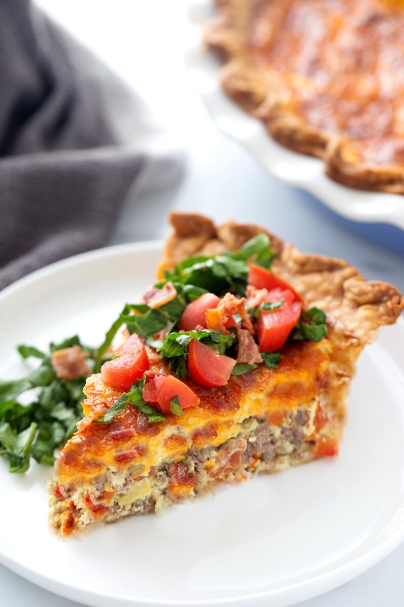 roadside diner cheeseburger quiche