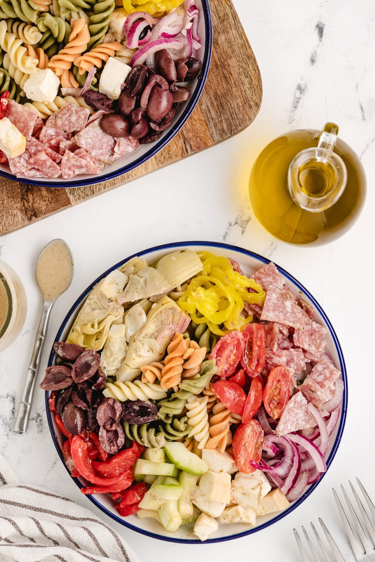 pasta salad with smoked mozzarella