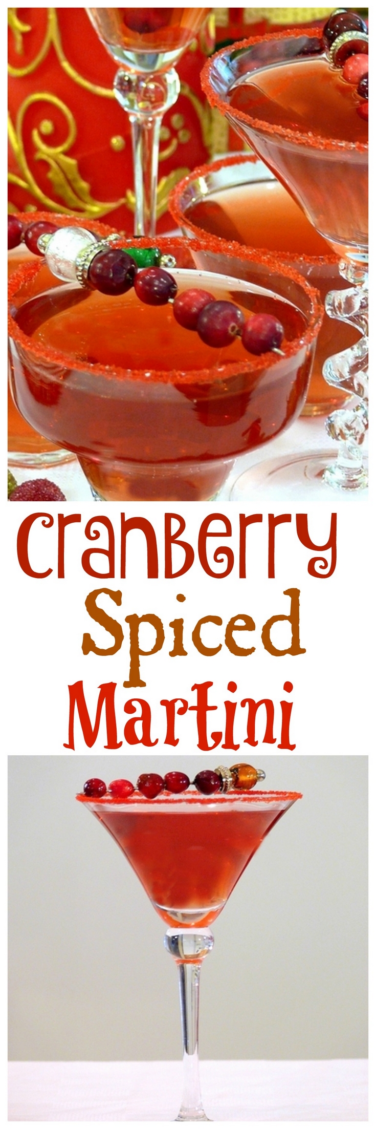 Sweet, spicy and flavorful, this large batch Cranberry-Spiced Martini Cocktail will be the sip of the season at your very merry holiday cocktail celebration from NoblePig.com. via @cmpollak1