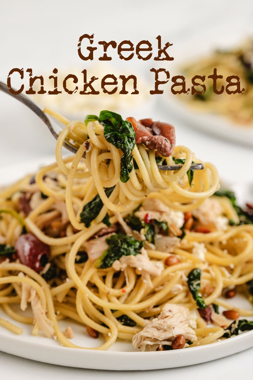 Quick and easy weeknight dinner idea! This Greek chicken pasta, made with leftover rotisserie chicken, is packed with flavor. Feta melts into the pasta, creating a creamy, delicious dish with simple ingredients that come together effortlessly. Perfect for busy nights! via @cmpollak1