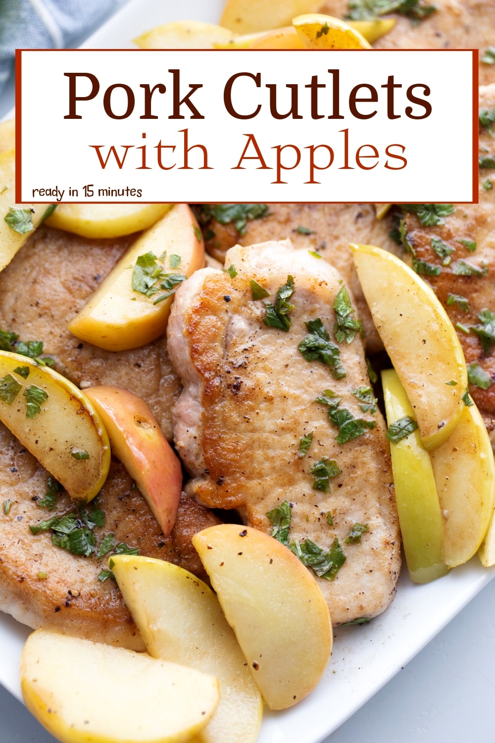 These pork cutlets with apples get a flavor boost from the mix of sweet and sour varieties. The apples add the perfect balance of sweetness and tang to complement the tender pork. via @cmpollak1