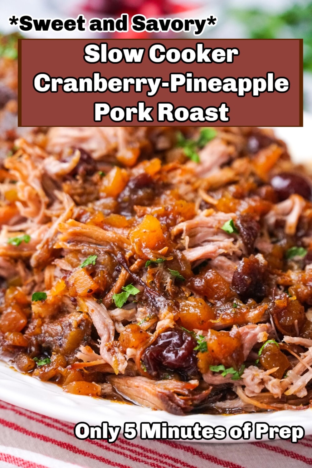 Slow Cooker Cranberry-Pineapple Pork is the ultimate budget-friendly dinner idea that’s perfect for busy weeknights or game day gatherings. Made with pantry staples like cranberry sauce and crushed pineapple, this savory-sweet recipe requires just five minutes of prep before your slow cooker takes over. Fall-apart tender pork infused with warm spices and a rich, flavorful sauce. Pair it with mashed potatoes or rice for a complete meal everyone will love. via @cmpollak1