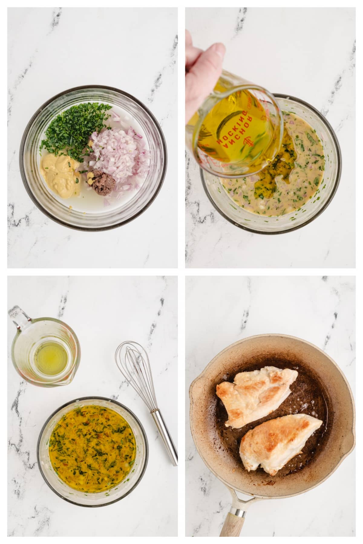 This chicken niçoise salad is one of my favorite full-meal salads. It has all the Mediterranean flair, and when paired with a baguette, it makes a complete dinner. The vinaigrette is distinctively delicious and can't be missed. how to make it