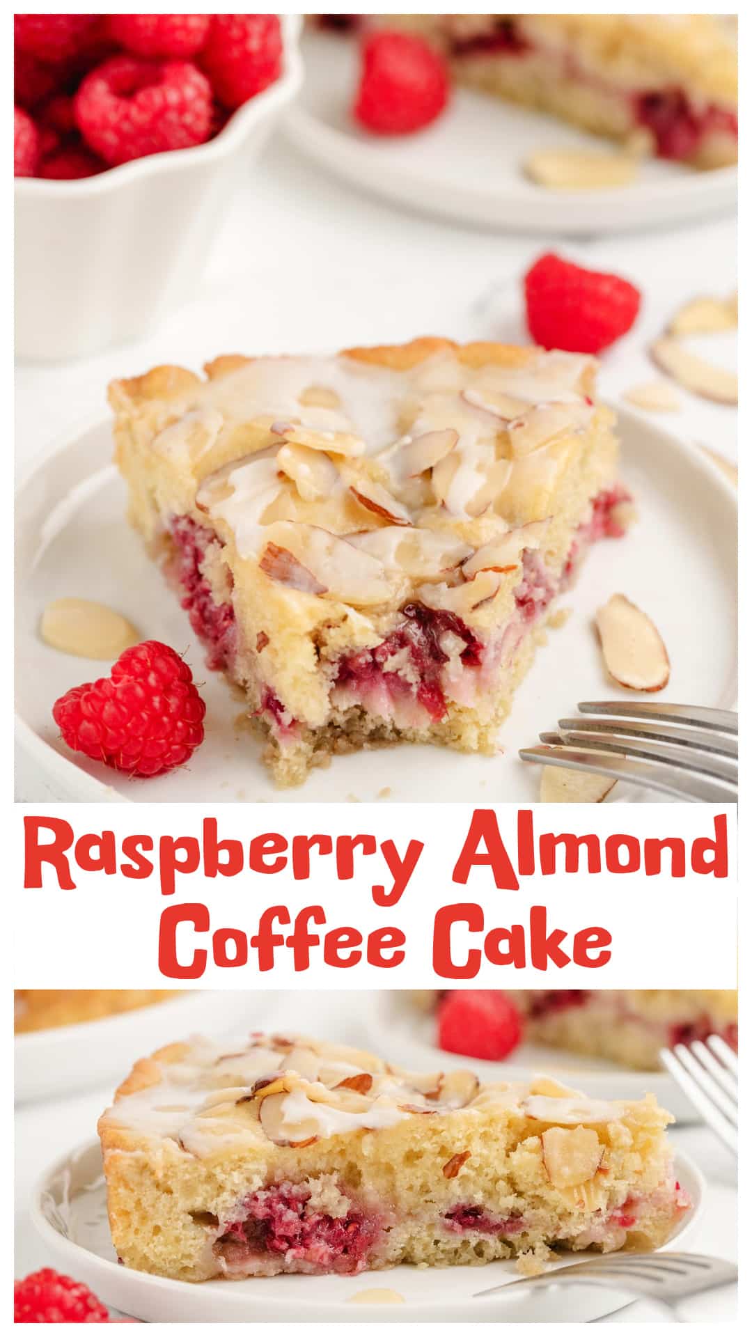 Raspberry almond coffee cake is an easy and simple recipe ideal for breakfast and brunch. It’s one of the best options for a sweet breakfast treat, using sour cream for extra moisture and flavor. Fresh raspberries and sliced almonds combine for a balanced texture that makes this coffee cake a satisfying start to the day. via @cmpollak1