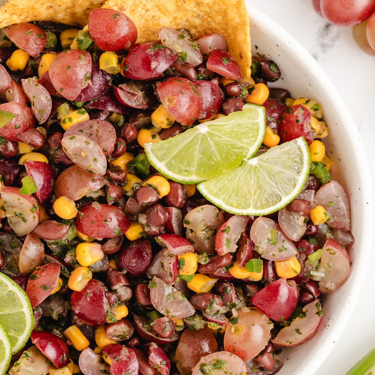 grape corn and black bean salsa