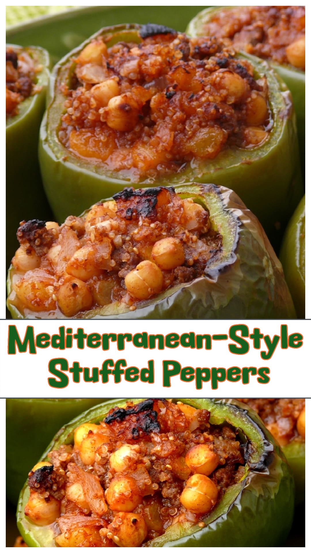 These Mediterranean-Style Stuffed Peppers are a flavorful twist on classic stuffed peppers. Made with spiced beef, quinoa, chickpeas, and dried apricots, this healthy stuffed peppers recipe is packed with Mediterranean flavors. It’s an easy dinner that’s hearty, satisfying, and great for meal prep. If you’re looking for Mediterranean beef dinner recipes or a stuffed peppers no rice option, this one works well. A good choice for fans of Mediterranean recipes and bell peppers. via @cmpollak1