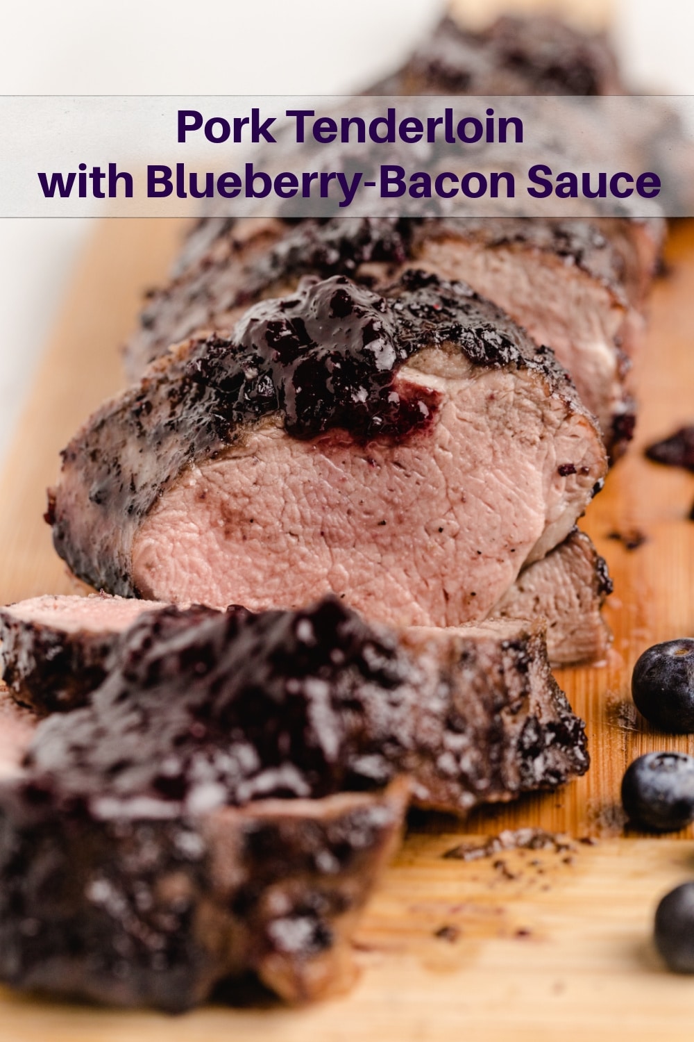 Put those summer blueberries to good use with this delicious PORK TENDERLOIN with BLUEBERRY-BACON BARBECUE SAUCE. The blueberry sauce is tangy, smokey and sweet all in one, and pork tenderloin is the perfect vehicle for this incredible sauce. via @cmpollak1