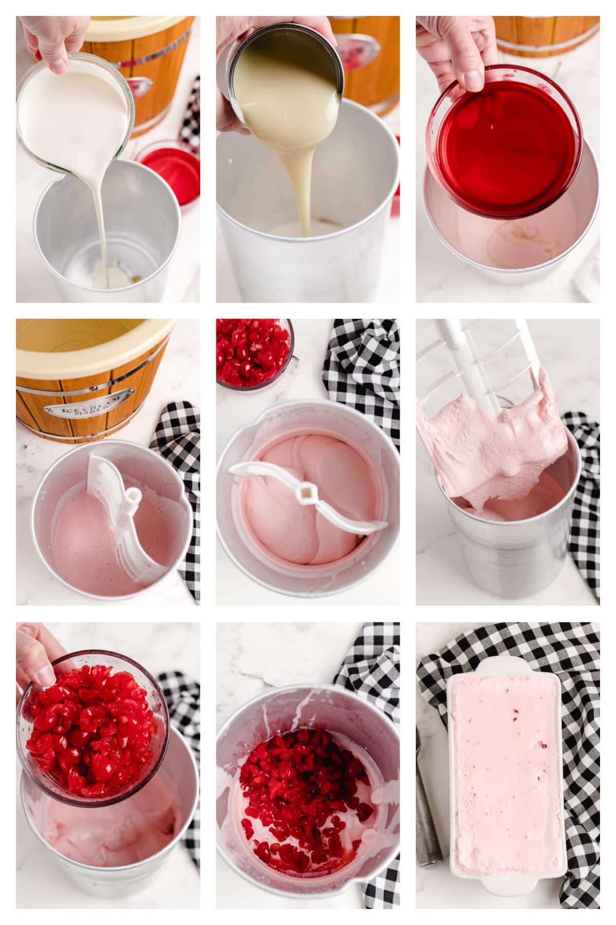 This maraschino cherry ice cream is a creamy cherry ice cream that doesn't need a custard. I just chill the ingredients before freezing them in my ice cream maker, and before I know it, I'm enjoying one of my favorite summer desserts. how to make cherry ice cream