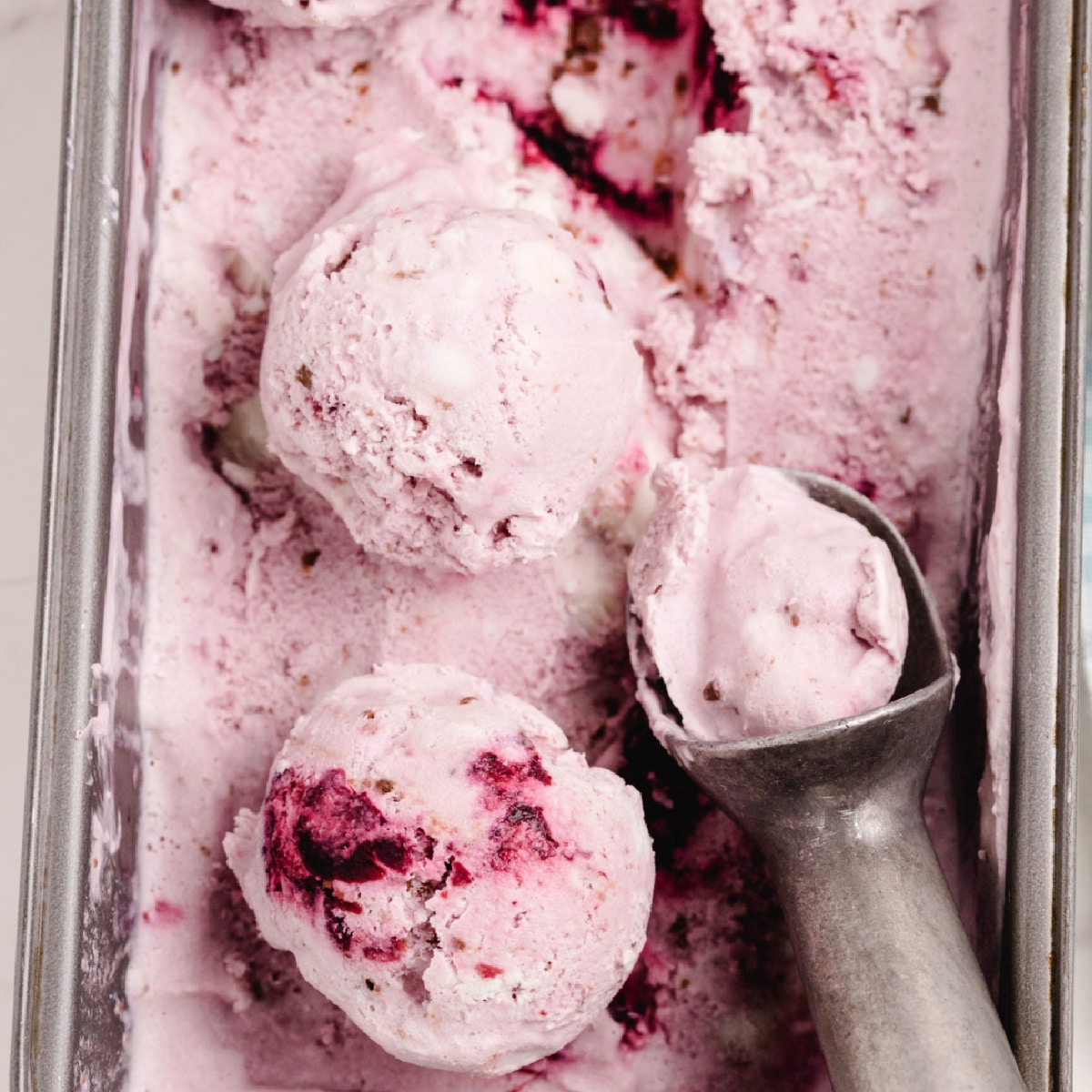 Fresh Cherry Coconut Chocolate Chip Ice Cream (No Custard)