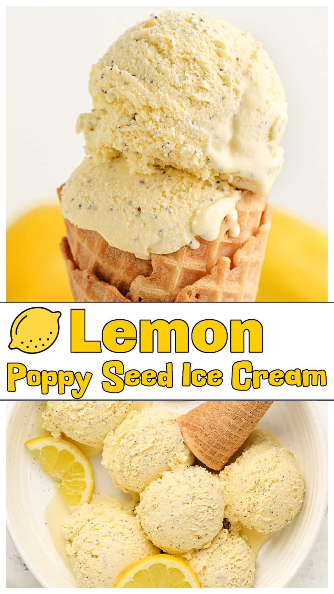 This creamy lemon poppy seed ice cream is made with a rich custard base, tangy buttermilk, and bold lemon curd. It’s smooth, scoopable, and has just enough texture from poppy seeds to make every bite interesting. If you love lemon desserts or bakery-style flavors like lemon poppy seed muffins, this frozen version delivers all of that in ice cream form. Great for summer and easy to make at home with an ice cream maker. via @cmpollak1