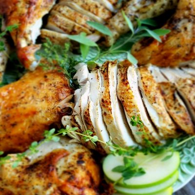 This Mayonnaise Turkey is self-basting, just one of the reasons it is the best turkey you will ever make. Even the juicy leftovers will have you wondering why you've made your turkey any other way. 