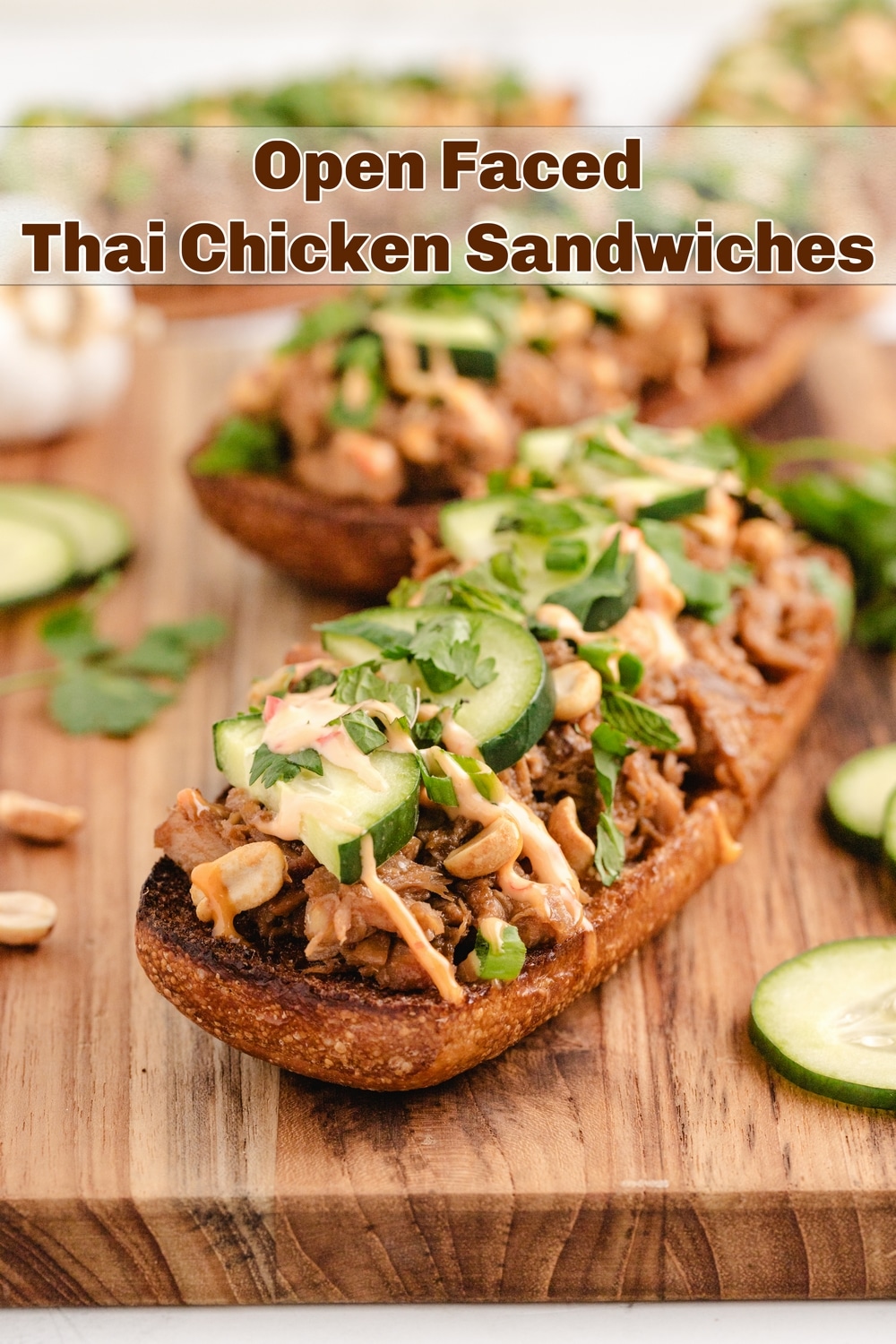 These Open-Faced Thai Chicken Sandwiches are a perfect mix of fresh flavors, with leftover rotisserie chicken, crisp veggies, and a Chili-Garlic Mayo that ties it all together—so easy, you'll be making them all the time. via @cmpollak1