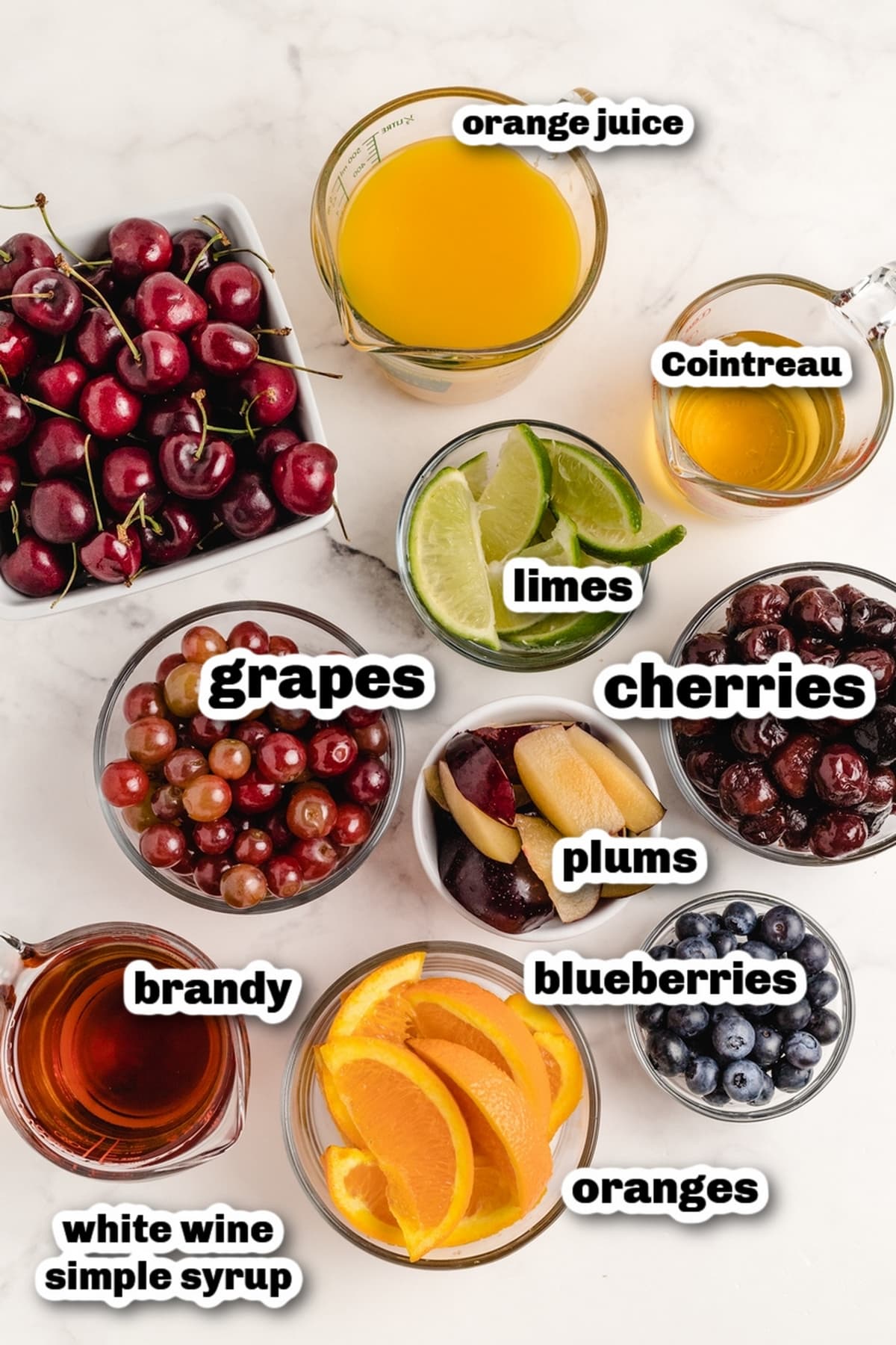This cherry-orange sangria is a wonderful drink to serve a crowd. It's festive and attractive looking. The possibilities are endless when it comes to the added fruit and it tastes amazing. ingredients