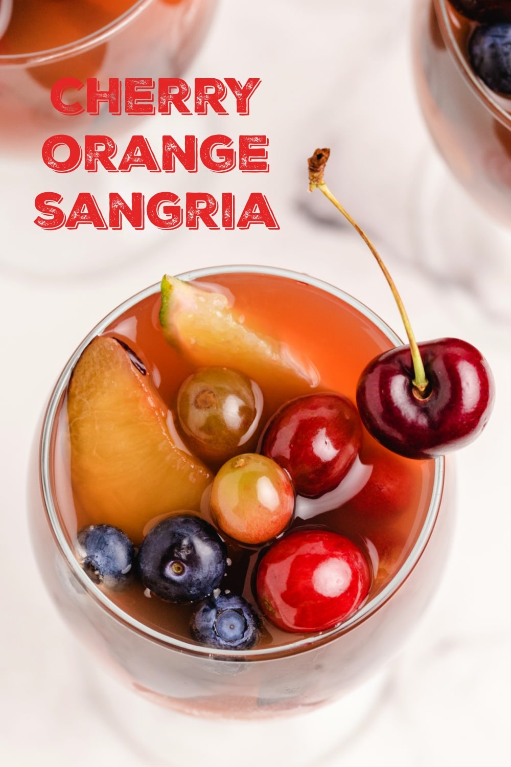 Enjoy the abundance of cherry season with a favorite cherry sangria recipe. Fresh cherries, oranges and grapes make this sangria look as amazing as it tastes. via @cmpollak1