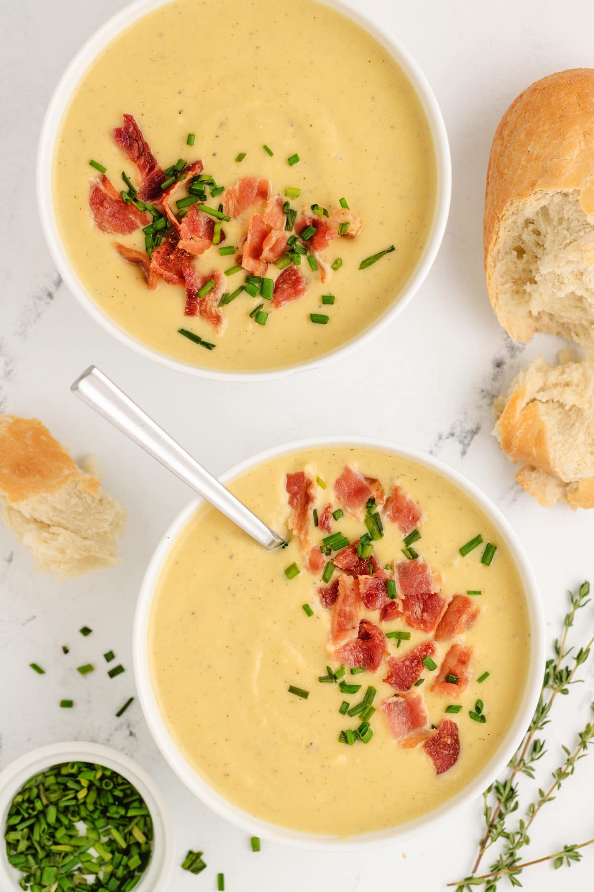 This creamy Butternut-Boursin-Bacon Soup hits all the right notes, with the seasoned cheese adding an extra layer of flavor. Serve it as a starter or side when you want something rich and impressive. butternut soup