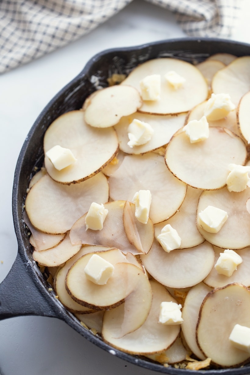 thin slice cheese potatoes
