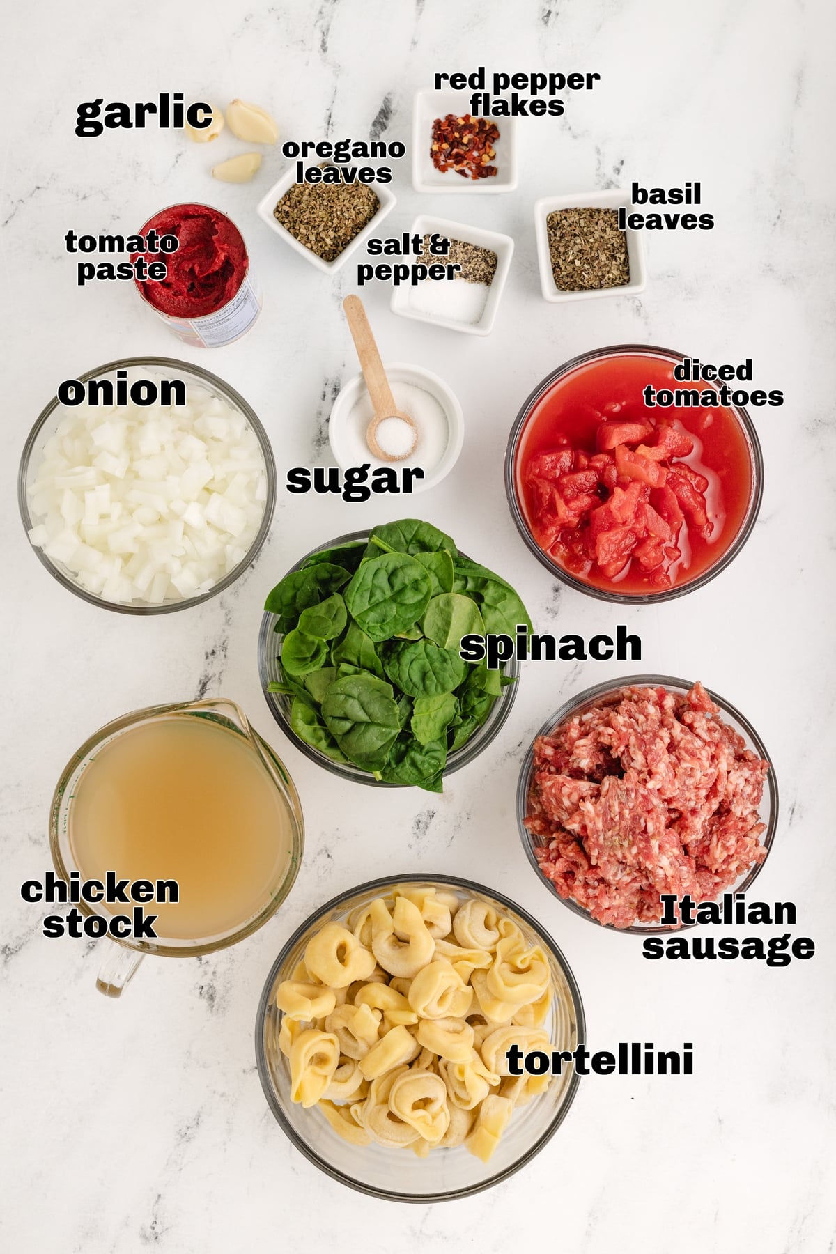 Italian sausage tortellini soup hits all the right notes—hearty, flavorful, and ready in no time. Serve with some crusty bread for an easy, satisfying dinner. ingredients