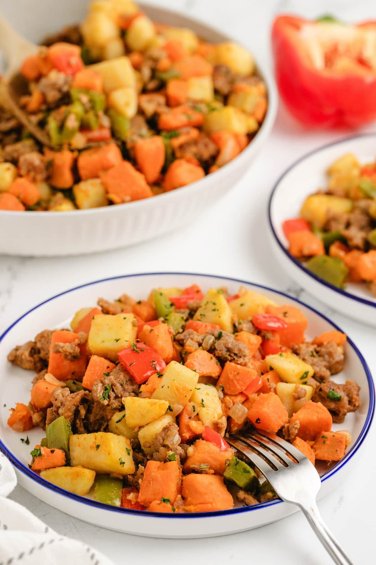 sausage and sweet potato hash