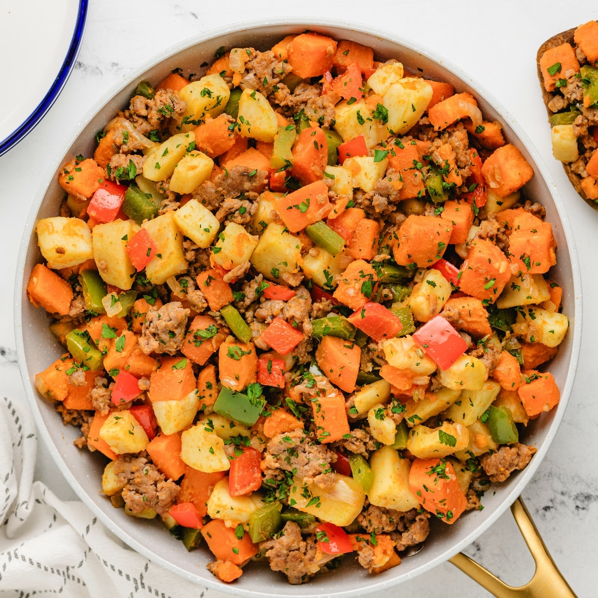 sausage and sweet potato hash