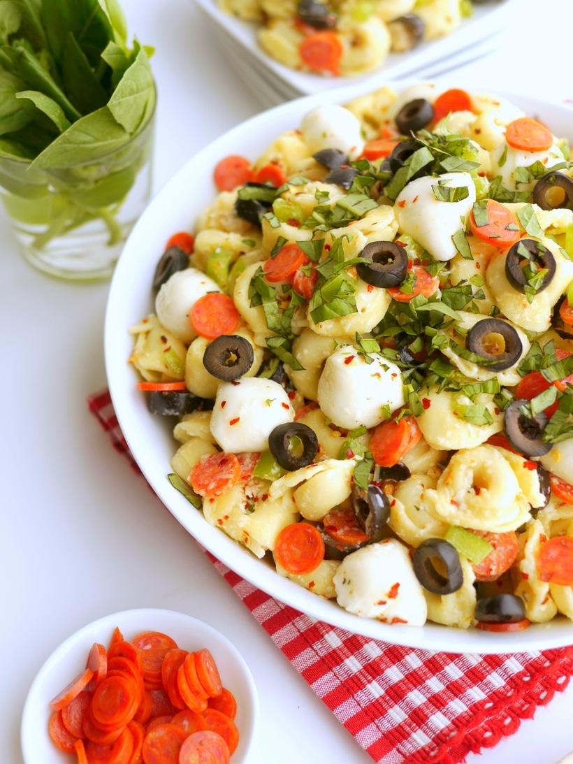 pasta salad with pepperoni