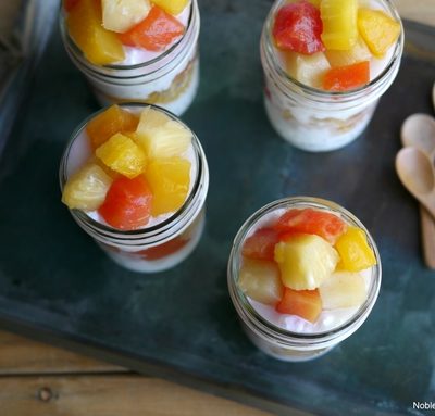 3-Ingredient Tropical Friut Colada Snack