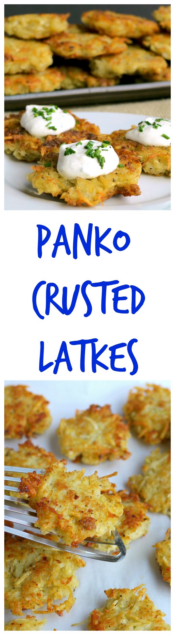 Panko Latkes with Horseradish Sour Cream via @cmpollak1