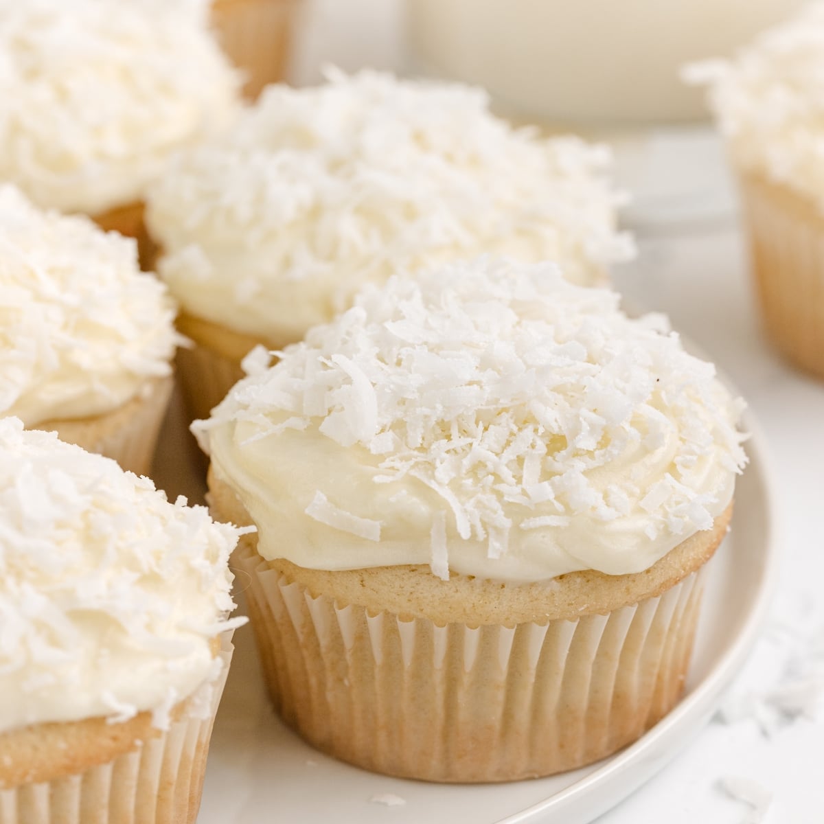 Coconut Cupcakes with Coconut Cream Cheese Frosting