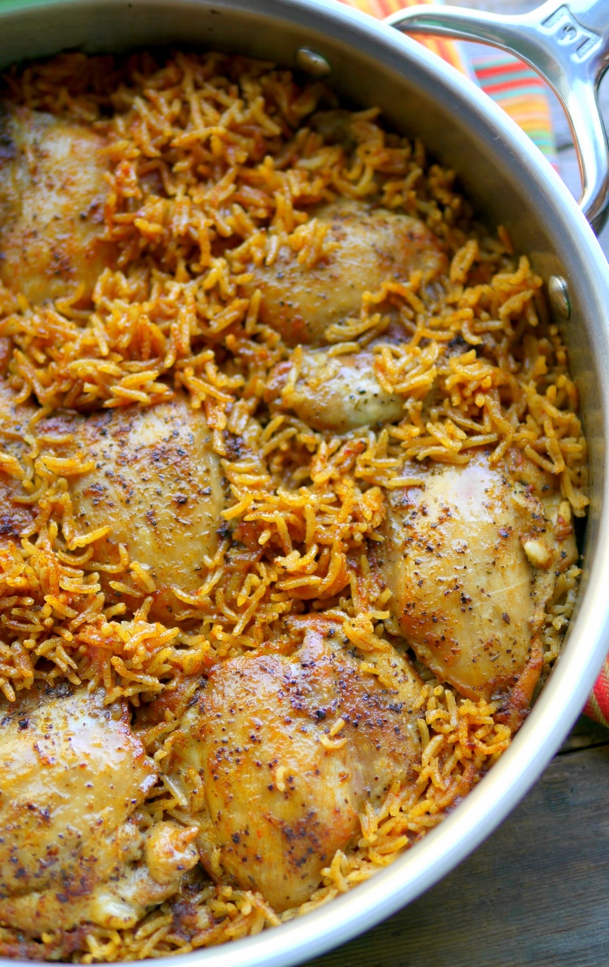 This stove top chicken and rice has been perfected over the years, with all the flavor and spice you'd expect in a weekend dish. The best part is, it’s still easy enough to throw together on a busy weeknight. stove top chicken and rice