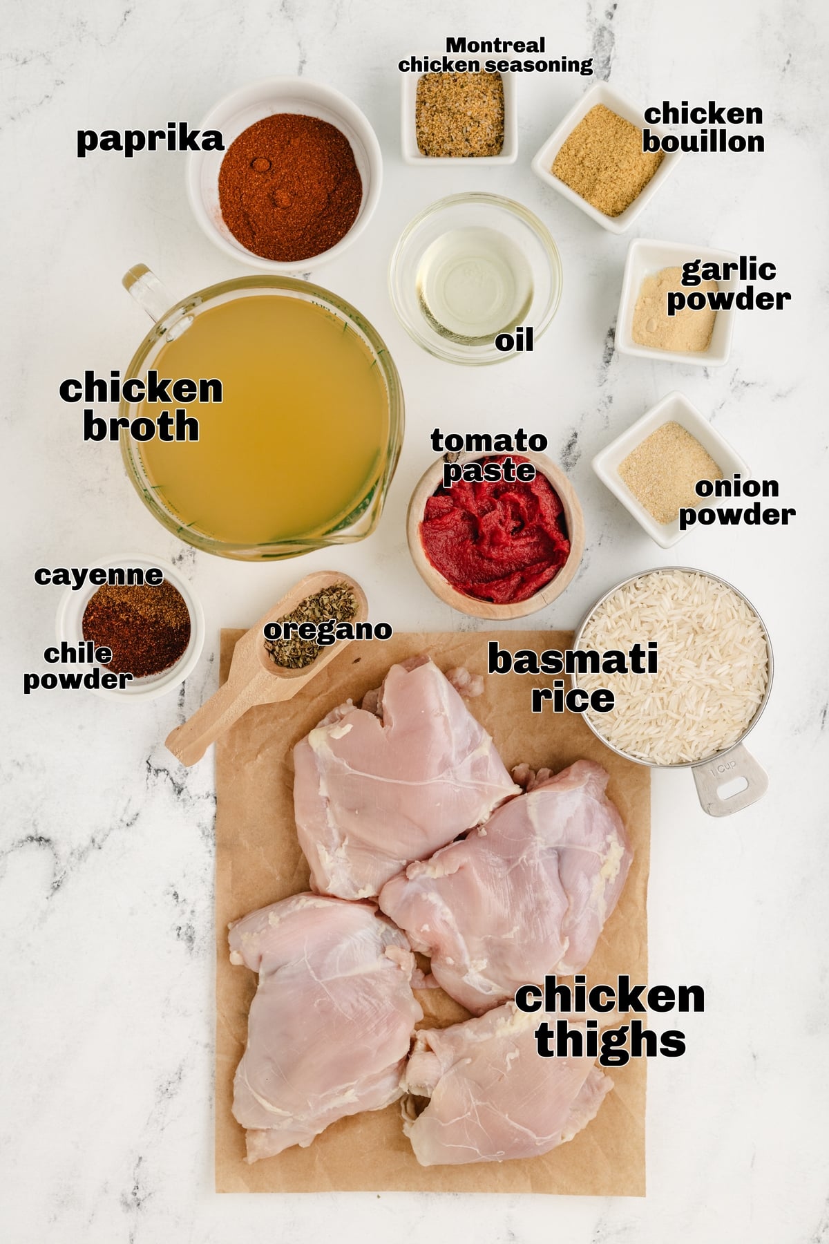 This stove top chicken and rice has been perfected over the years, with all the flavor and spice you'd expect in a weekend dish. The best part is, it’s still easy enough to throw together on a busy weeknight. ingredients