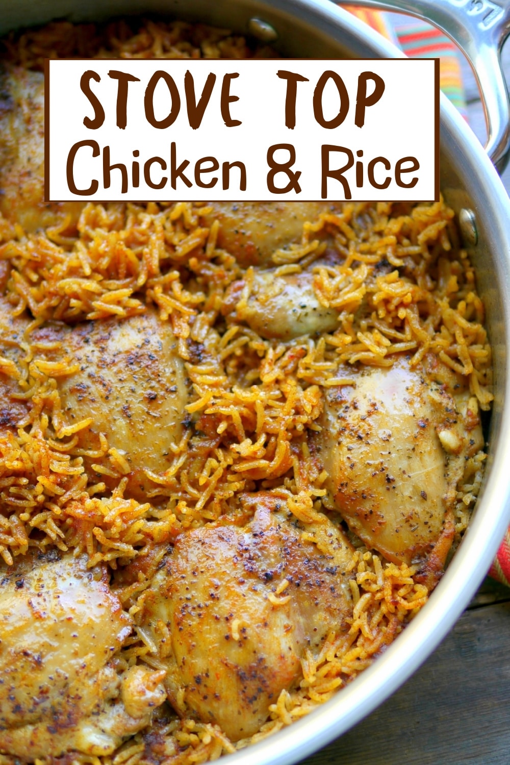 This stove top chicken and rice has been perfected over the years, with all the flavor and spice you'd expect in a weekend dish. The best part is, it’s still easy enough to throw together on a busy weeknight. via @cmpollak1