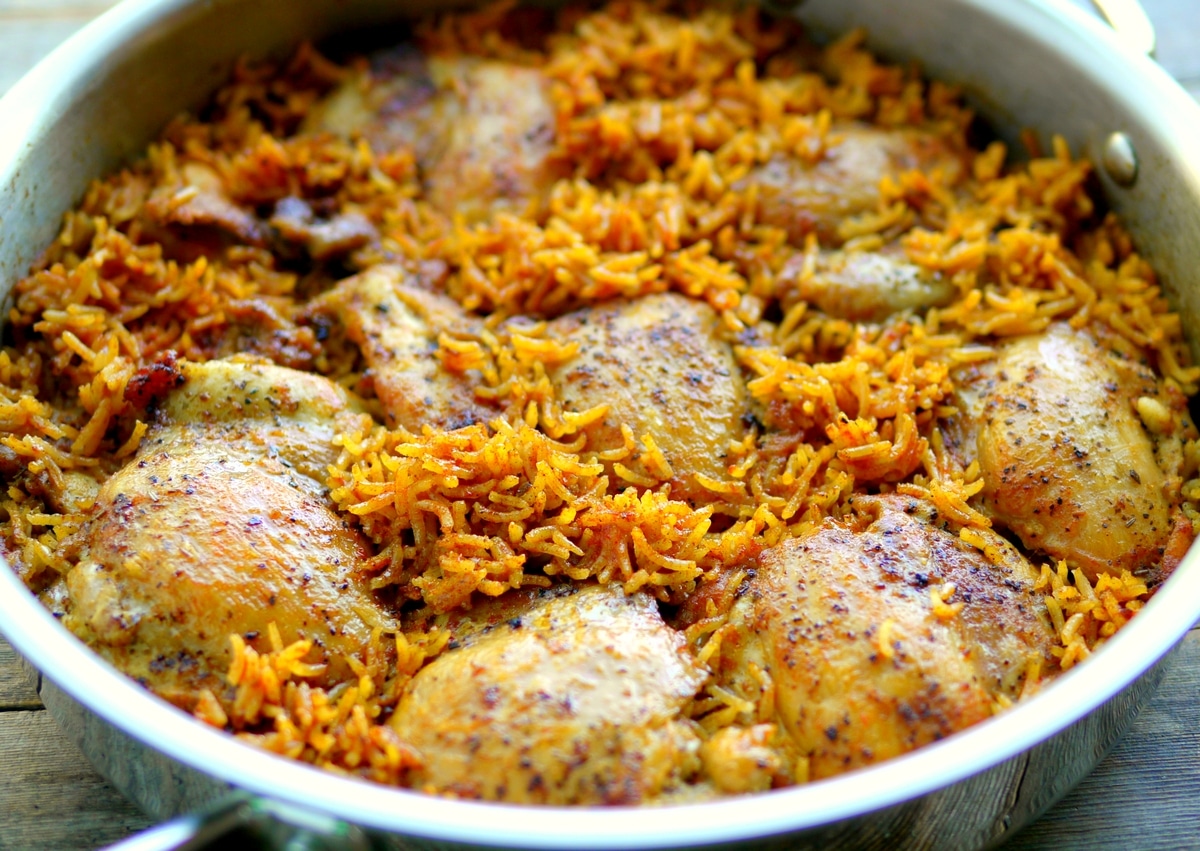 This stove top chicken and rice has been perfected over the years, with all the flavor and spice you'd expect in a weekend dish. The best part is, it’s still easy enough to throw together on a busy weeknight. chicken and rice