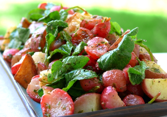 Roasted Radish and Potato Salad