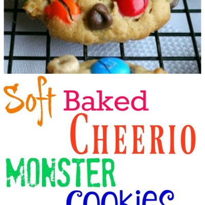 Soft Baked Cheerio Monster Cookies from NoblePig.com