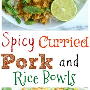 Spicy Curried Pork and Rice Bowls
