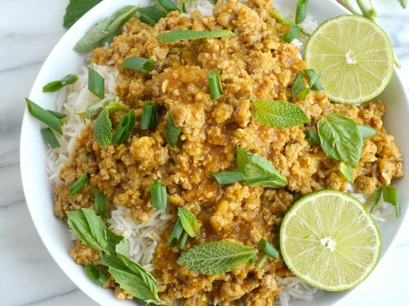 Spicy Curried Pork and Rice Bowls