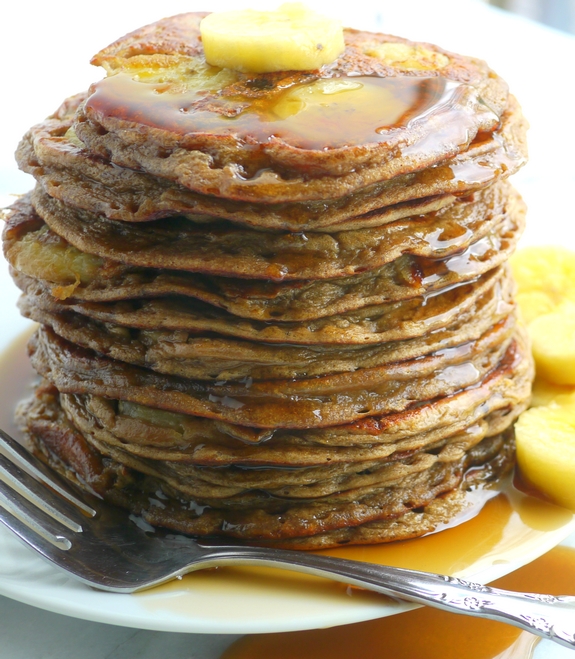 Banana Blender Pancakes