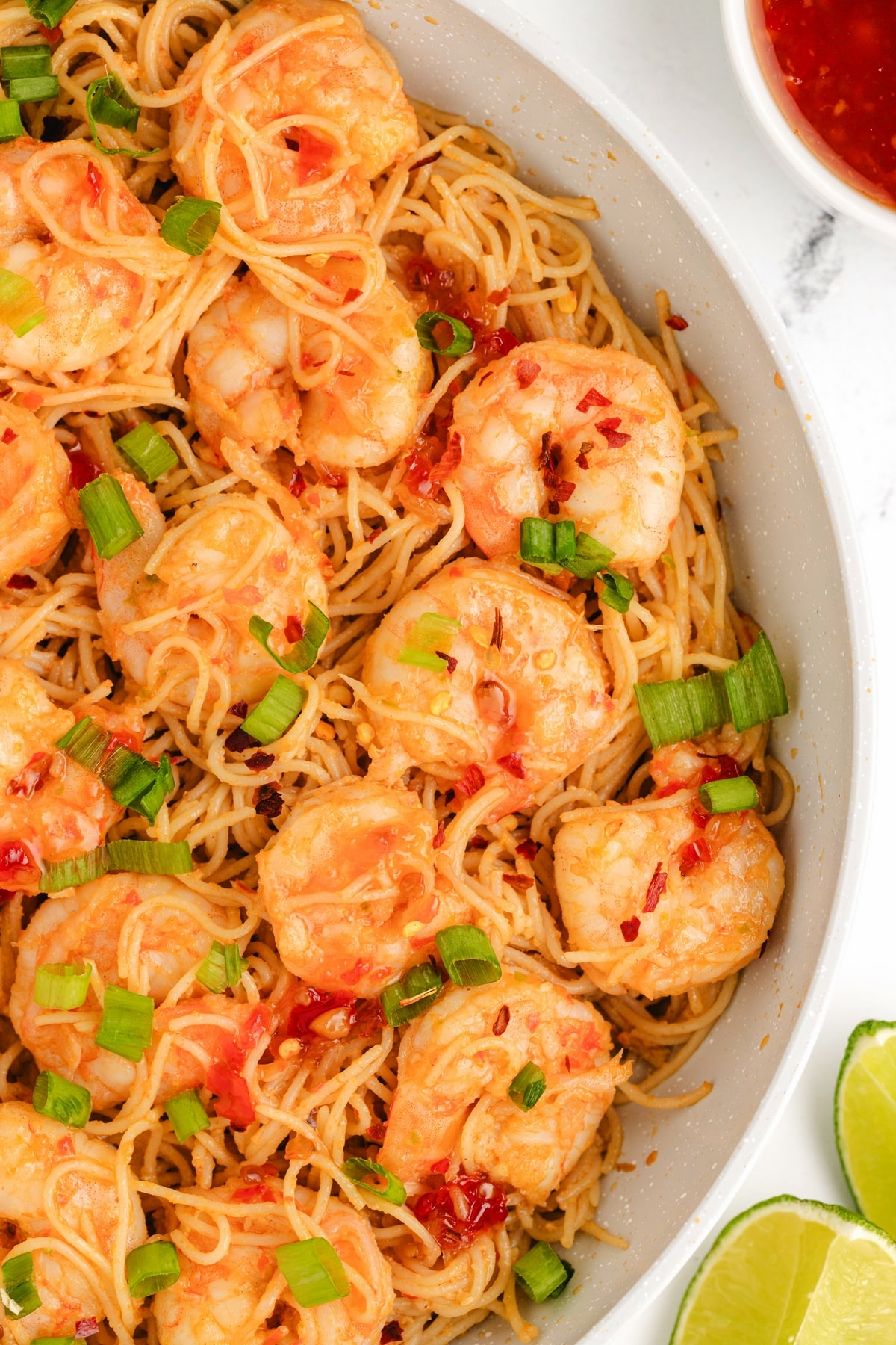 spicy thai shrimp pasta
