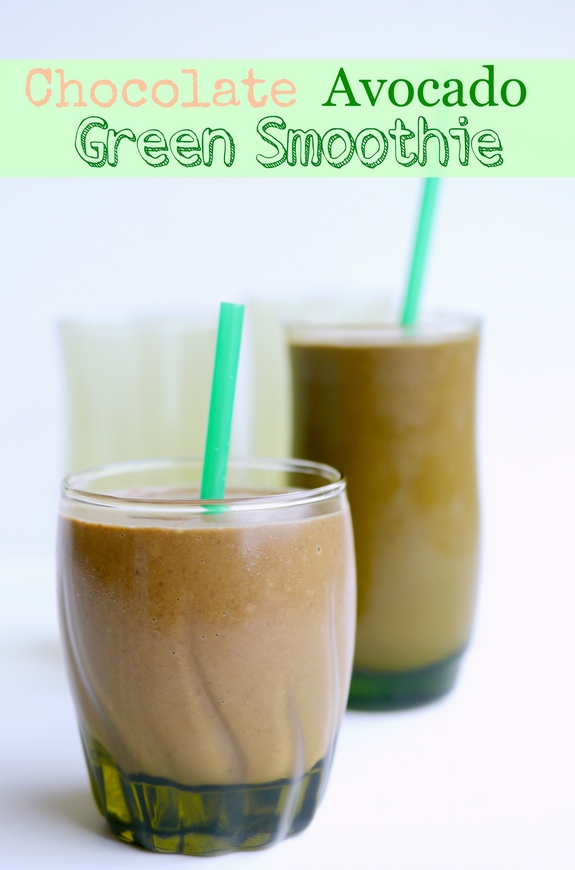 Chocolate Avocado Green Smoothie