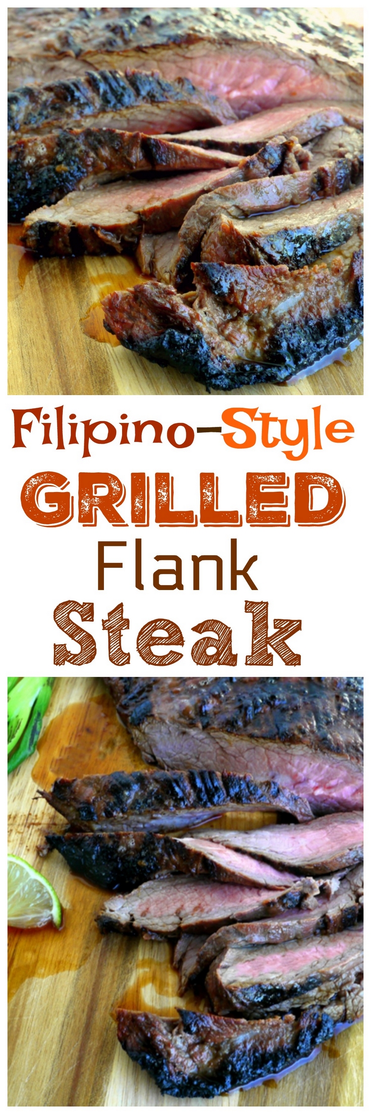 Tender and delicious Filipino-Style Grilled Flank Steak, with the perfect balance of a sweet, salty and sour marinade that is purely Filipino inspired. via @cmpollak1